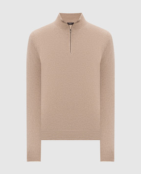 Peserico Beige wool and cashmere jumper R59531F129V470