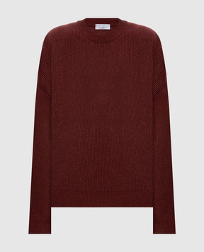 Brunello Cucinelli Burgundy cashmere sweater M1E224720P