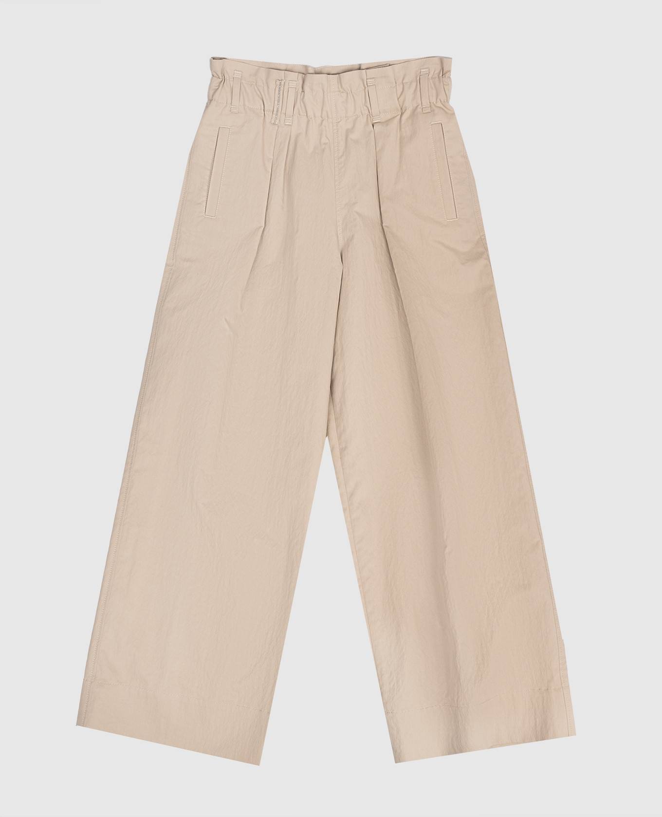 

Children's brown pants with a monil chain Brunello Cucinelli