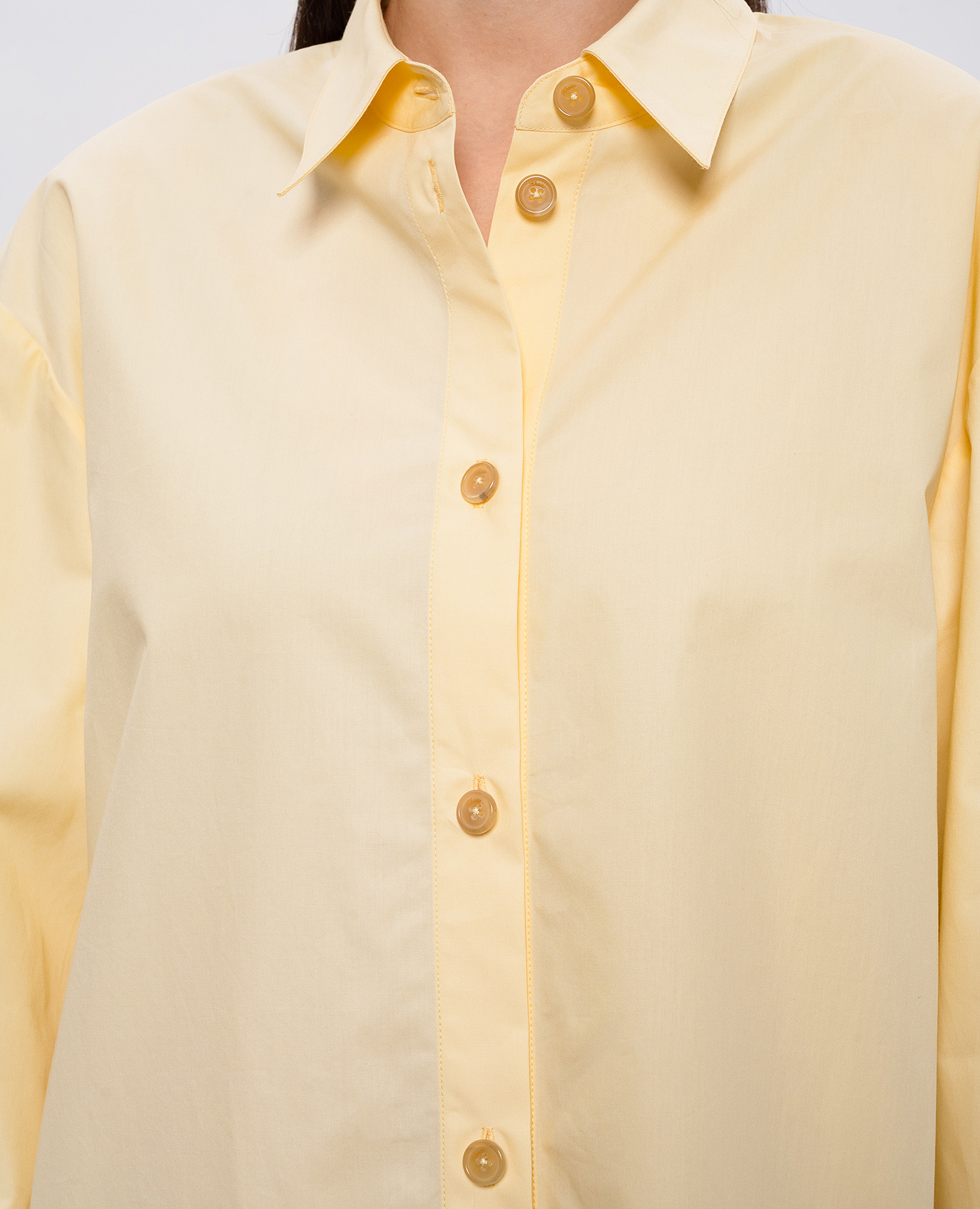 Gloria yellow shirt dress Khaite 5