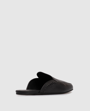 Ann Demeulemeester Black leather Sika mules B0013855LT183