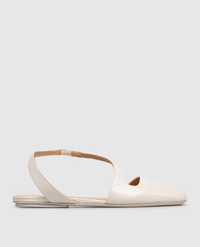 Marsell White leather slingbacks Quadrangolo MW8491P015