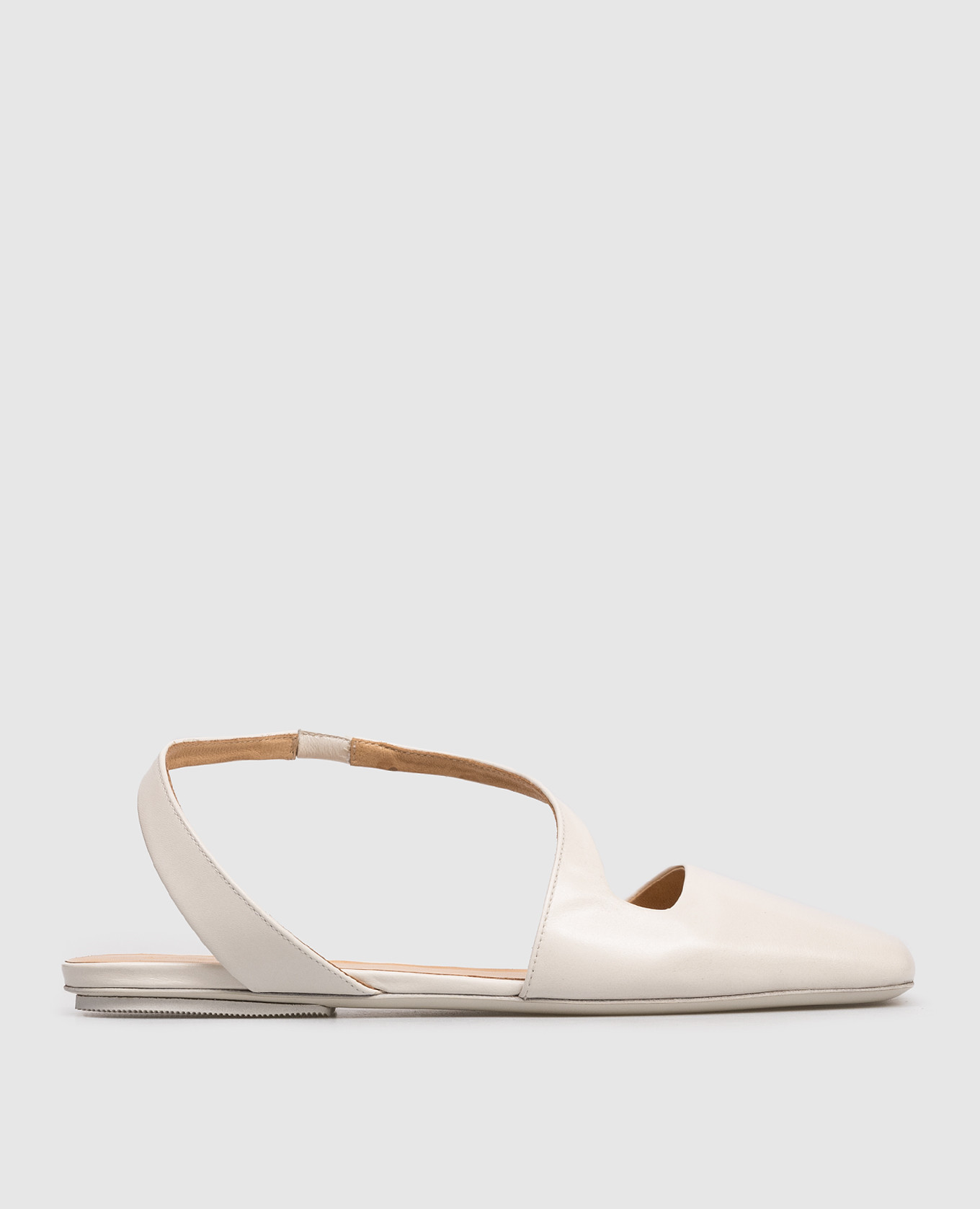 White leather slingbacks Quadrangolo