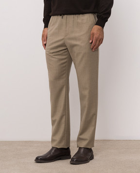 Agnona Beige wool pants T710U6YU1142