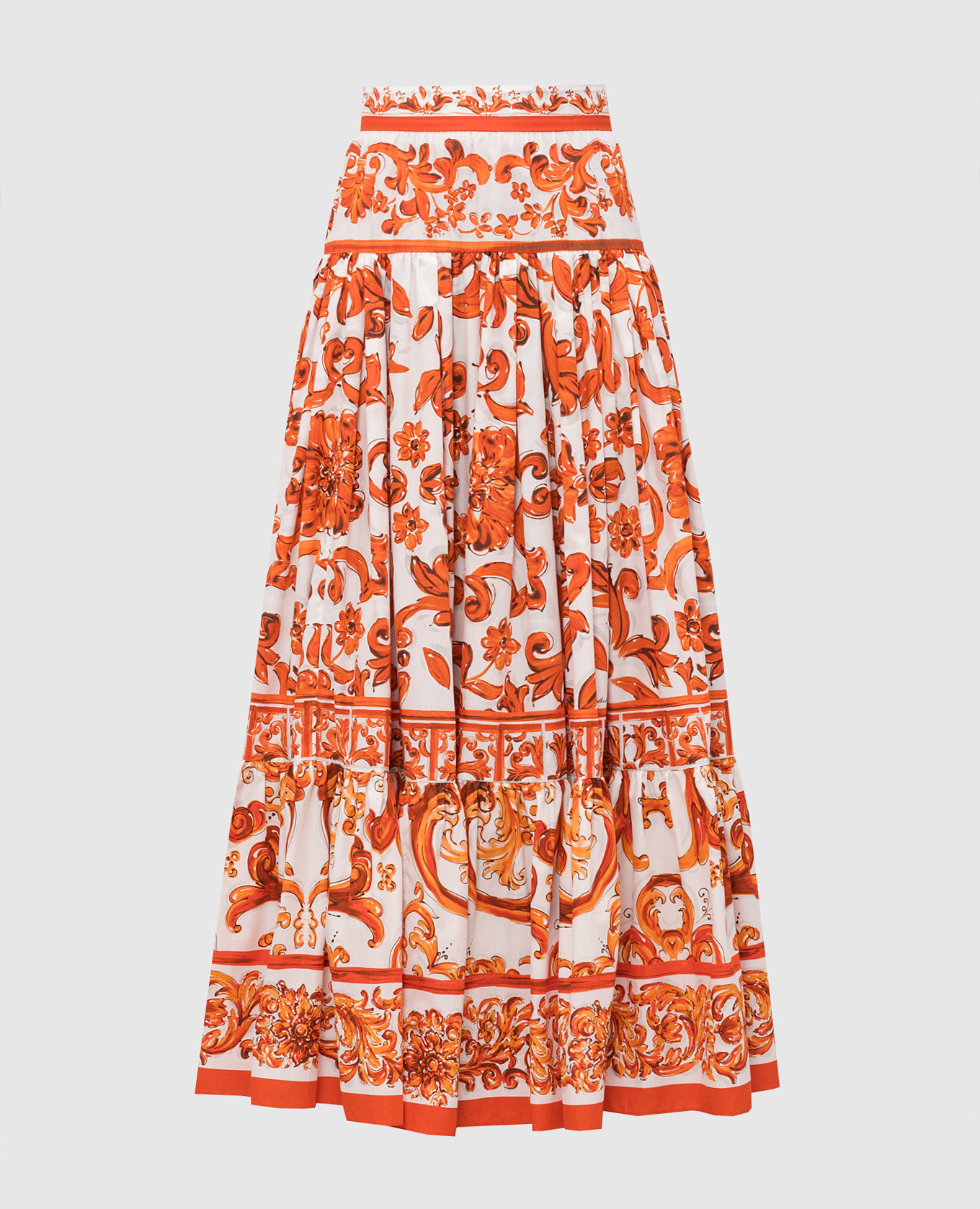 Witte maxi-rok met merkprint