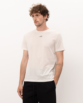Ann Demeulemeester White T-shirt with contrast embroidery B0014216FA206
