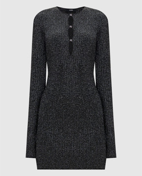 AMIRI MA HARDWARE black mini dress with lurex AWDRCA1094