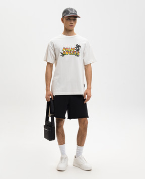 Palm Angels Black shorts with stripes PMCI02DS26FLE001