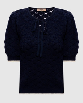Twinset Blue patterned top 261TP3031
