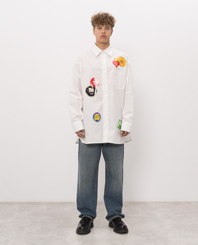Maison Margiela MM6 White shirt with print SH0DT0060M36013