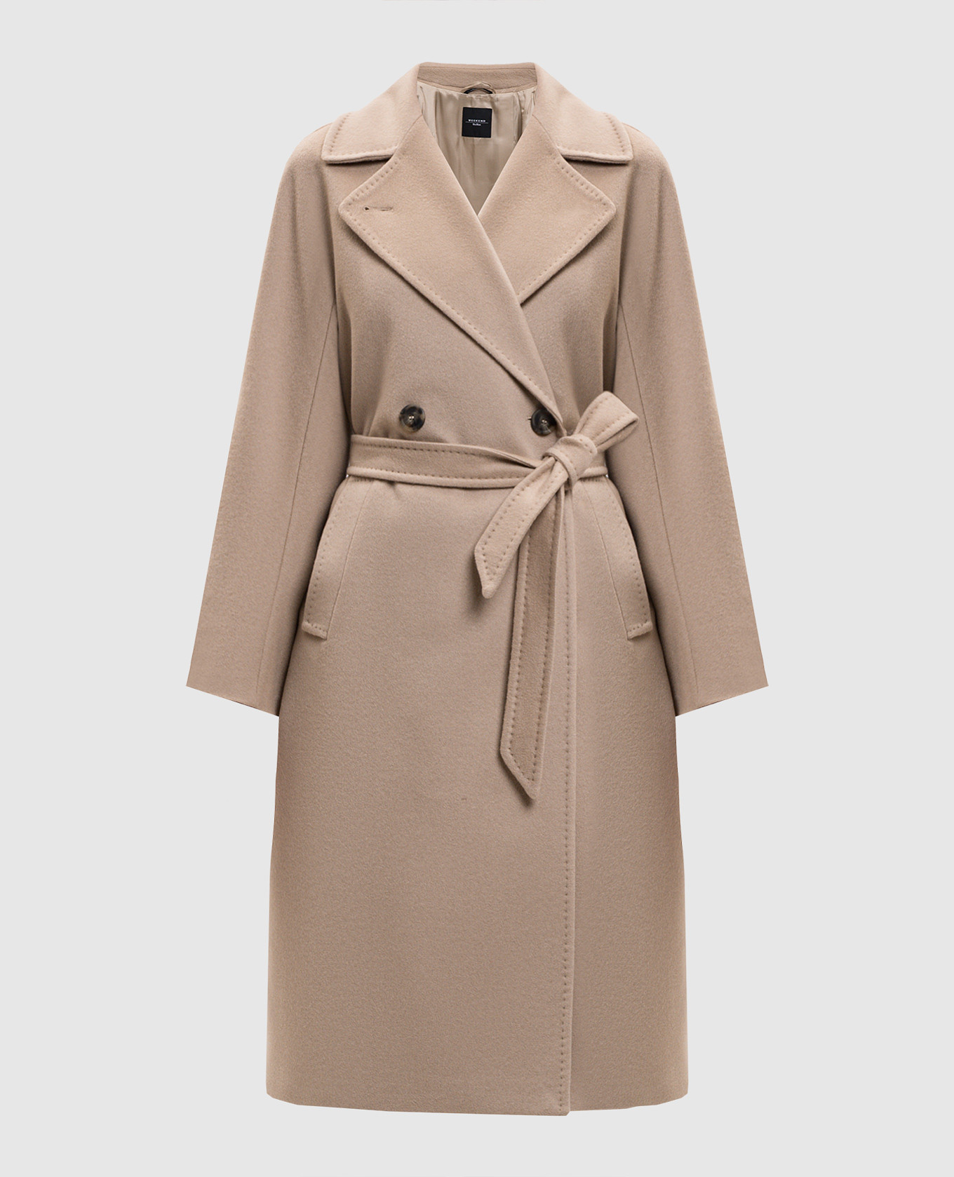 

Beige double-breasted coat CASCIA made of cashmere Max Mara Weekend