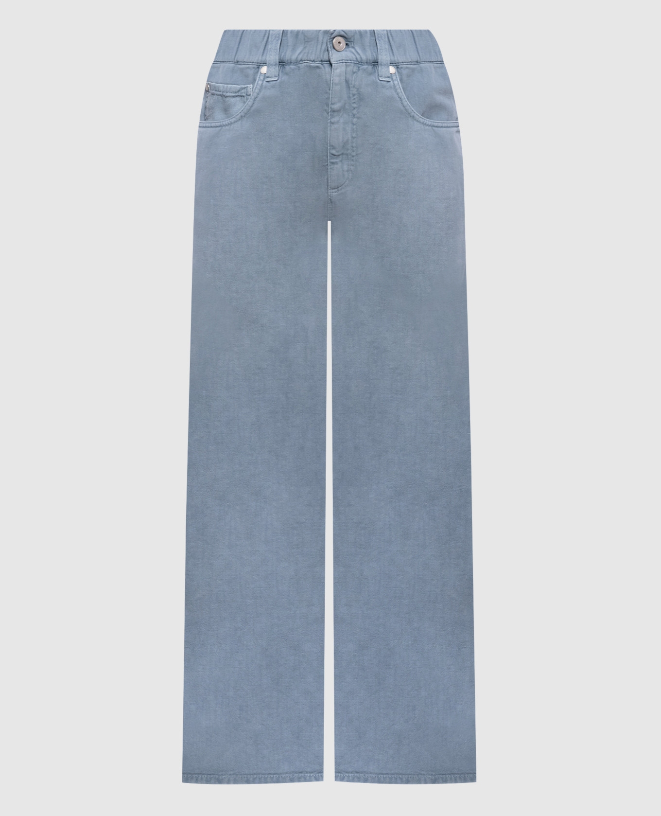 Blue jeans with linen