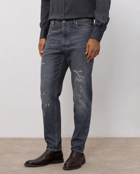Brunello Cucinelli Blue jeans with holes M229PO2060