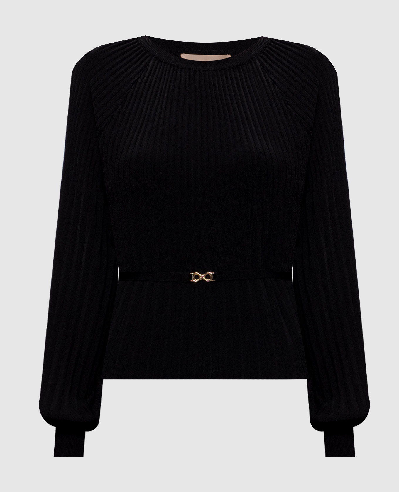 Black jumper with belt