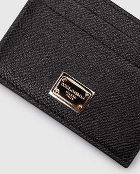 Dolce&Gabbana Black Dauphine leather cardholder BI0330A1001