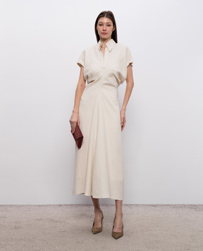 Brunello Cucinelli Beige dress with linen MH126A5426