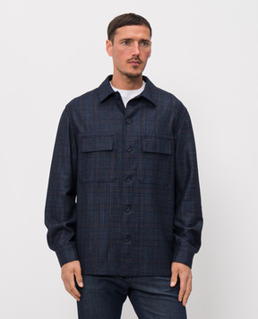 Castangia dal 1850 Blue wool and silk shirt BNT3