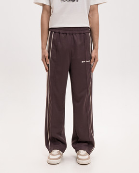 Palm Angels Brown sweatpants with logo print PMCJ04JS26FAB001