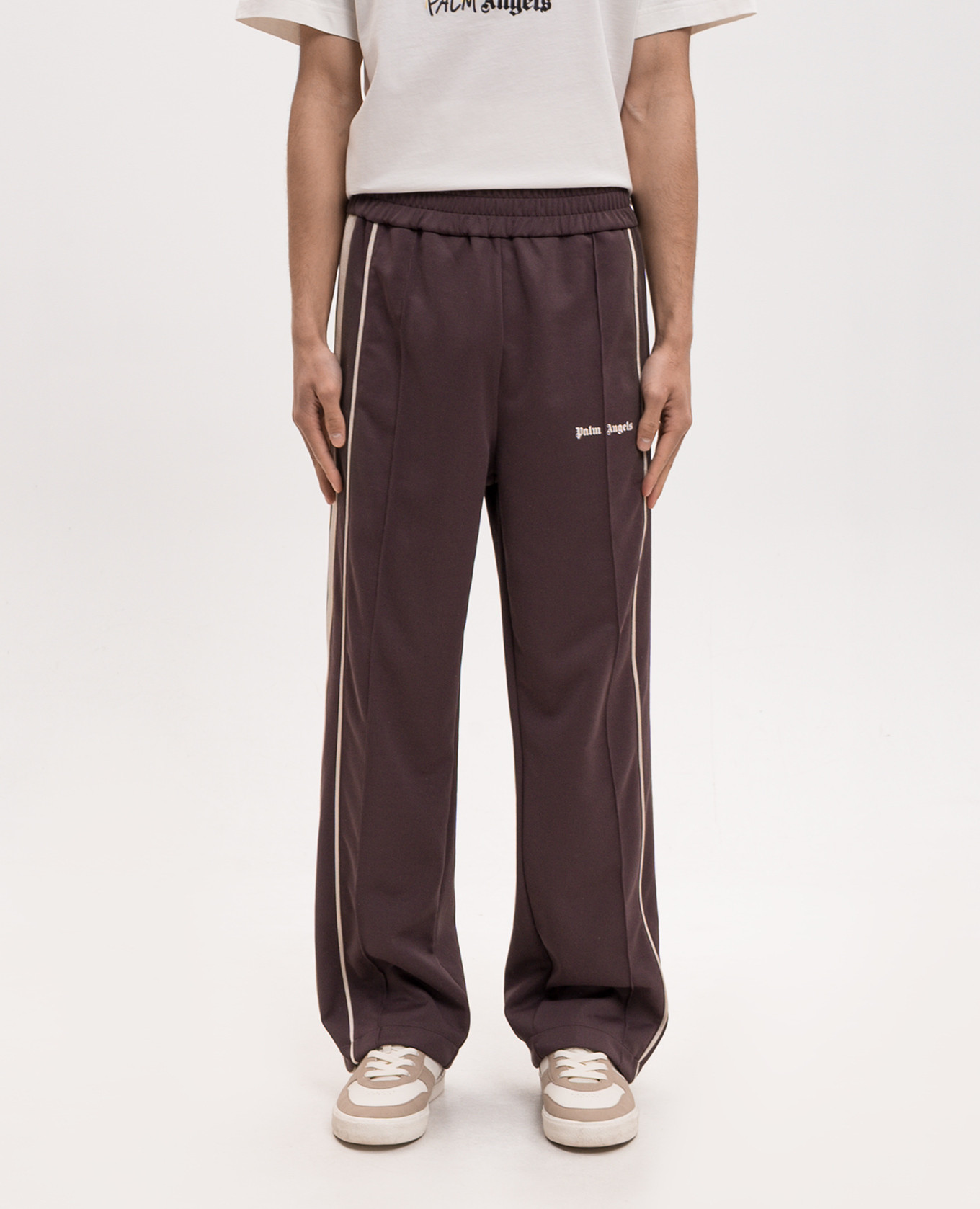 

Brown sweatpants with logo print Palm Angels