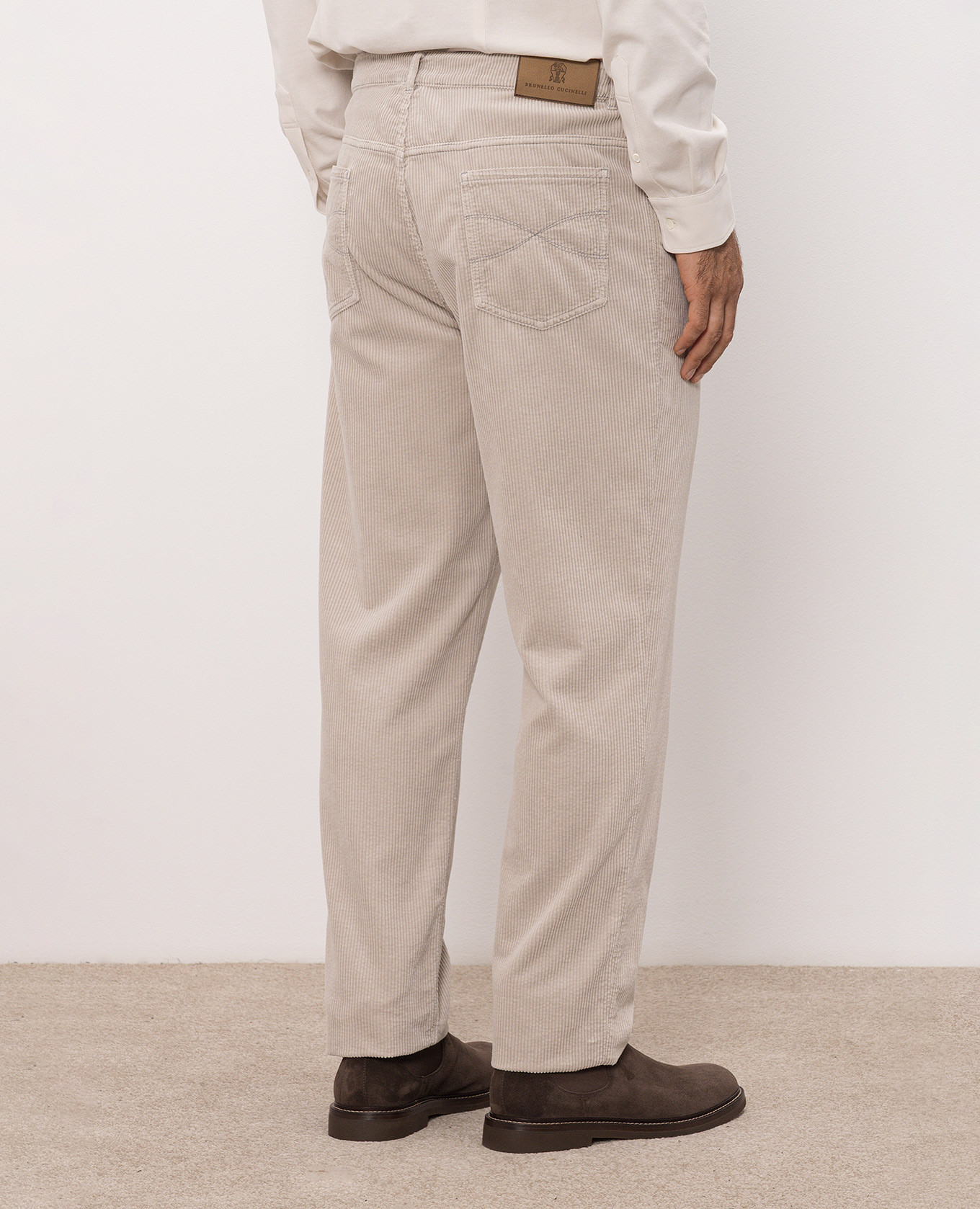 Beige corduroy pants Brunello Cucinelli 4