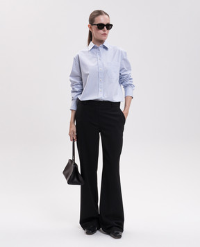 The Row Gavina blue microstripe shirt 10477W4821