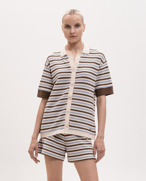 Woolrich Ivory striped knitted shirt CFWWSI2020FRUT5335