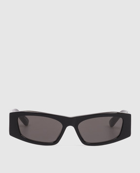 Balenciaga Black Nano Rectangle AF Sunglasses 858870T0039