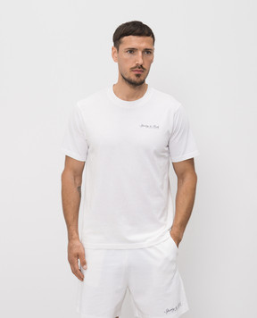Sporty & Rich Ivory T-shirt with logo print TO11975325WH01