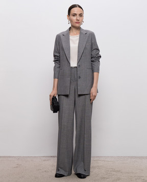 Peserico Gray jacket with patterned wool A0170206413