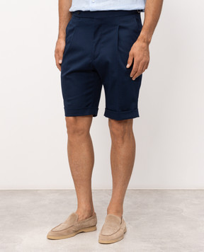 Pini Parma Blue shorts with lapels TRBERBL