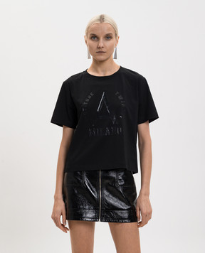 Twinset Black t-shirt with logo print 261AP2163