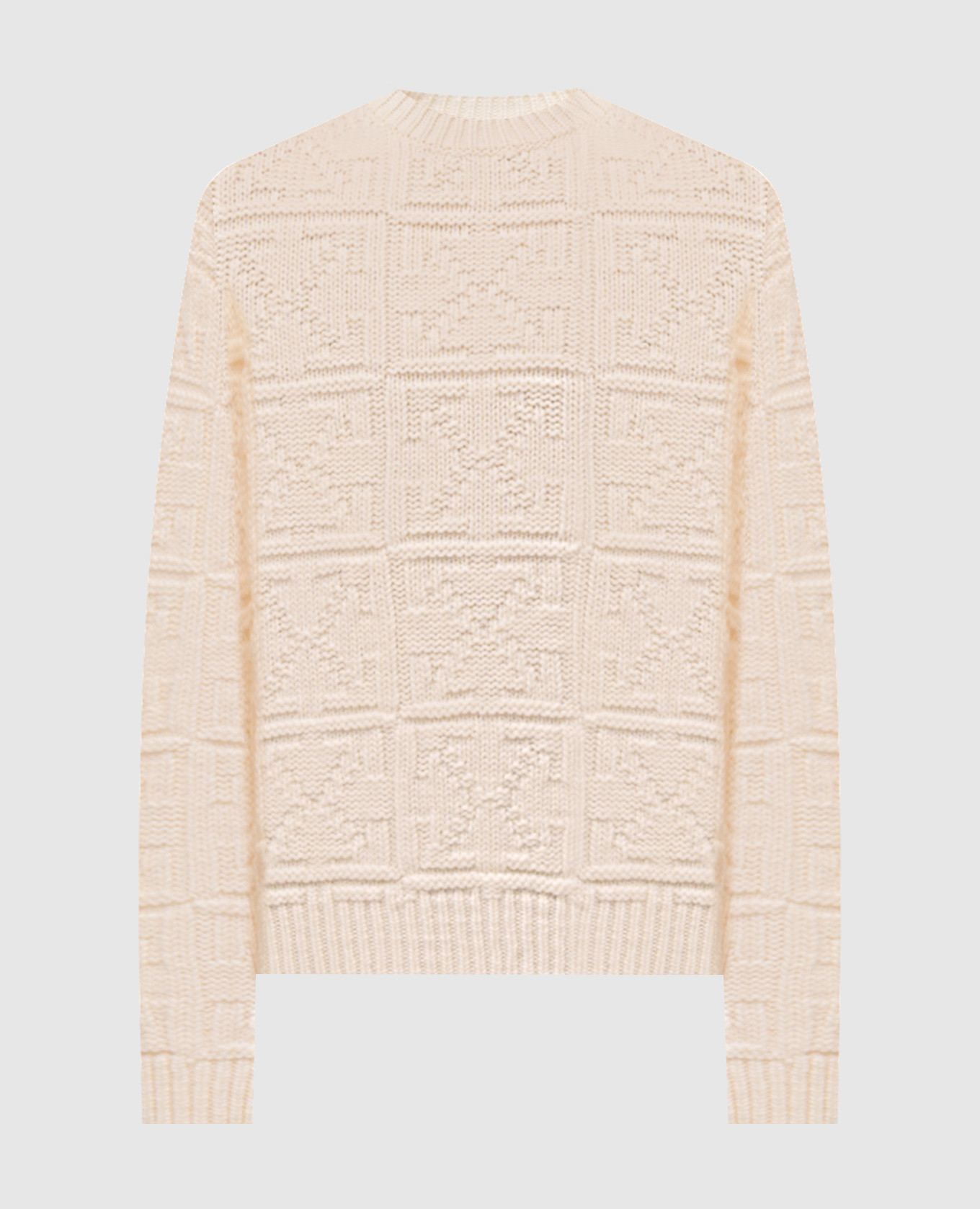 

White wool sweater with emblem pattern Off-White