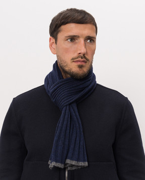 Brunello Cucinelli Blue cashmere scarf M2240819
