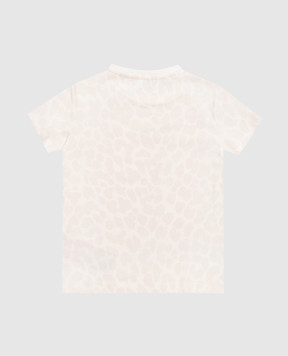 Balmain Children's beige printed T-shirt BY8C21Z3763