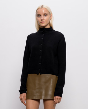 Khaite Annora black wool and cashmere cardigan 18311534