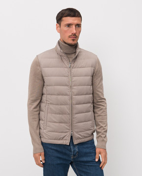 Enrico Mandelli Beige down vest 3T570A519V