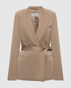 Peserico Beige double-breasted jacket A01217A01943