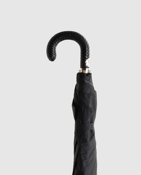 Pasotti Black folding umbrella with check pattern OMITUO64SNIAGARA70798