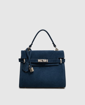 Gianni Notaro Blue suede bag 099SUEDENIKEL