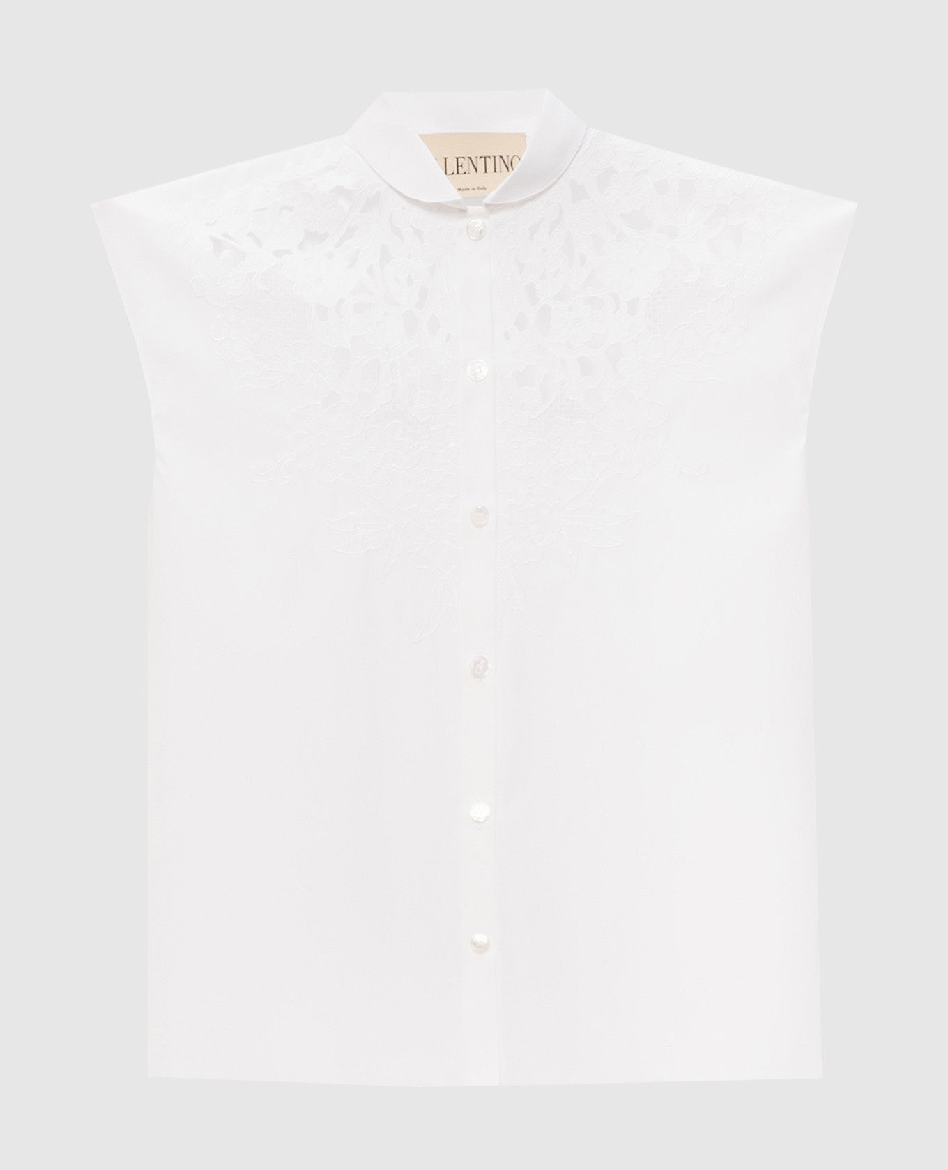 

White blouse with Richelieu embroidery Valentino