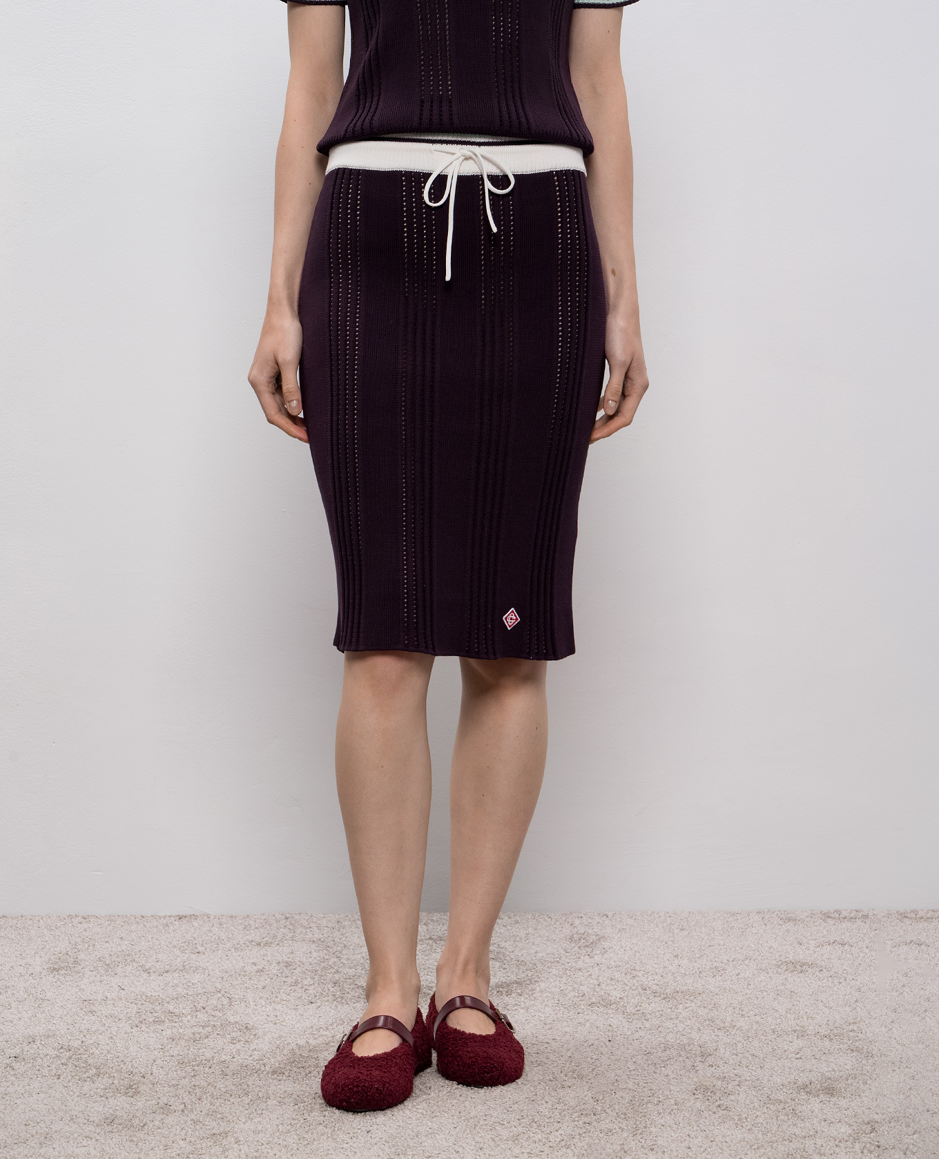 Purple skirt with logo patch Casablanca 3