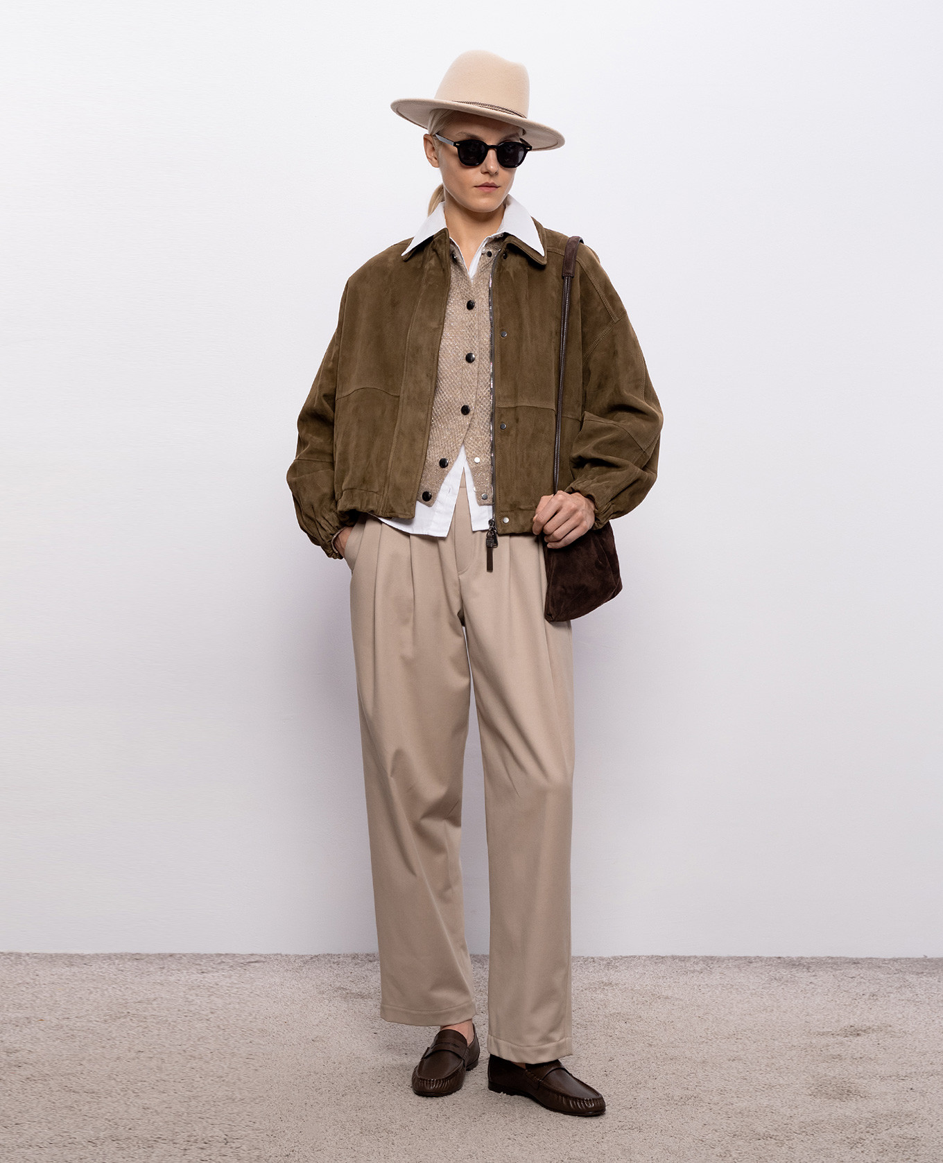 Brown suede jacket Brunello Cucinelli 2