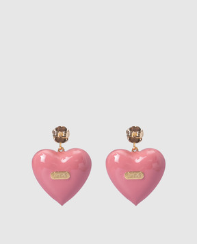 CelesteG Pink heart-shaped earrings 635