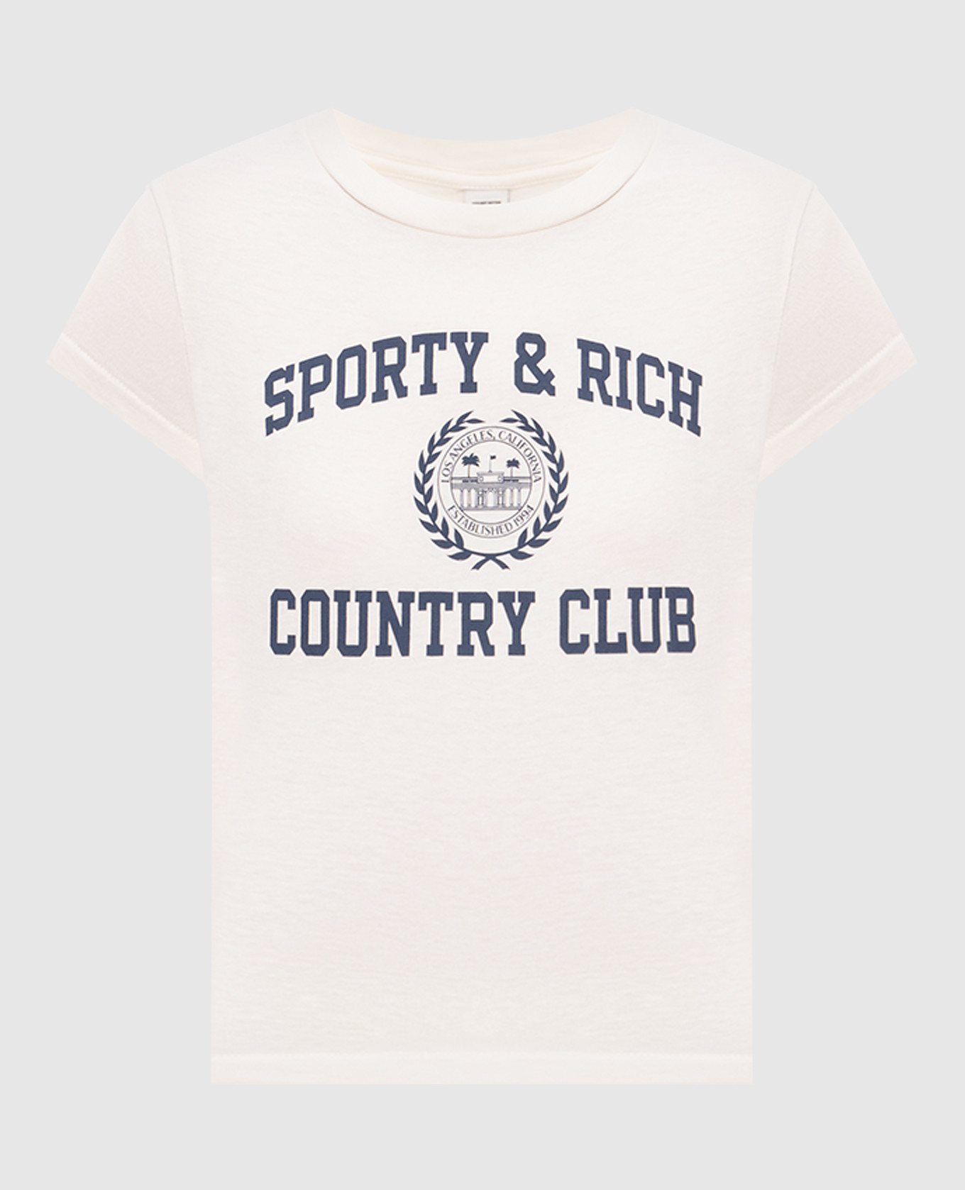T-shirt beige à écusson universitaire