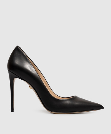 Black leather shoes