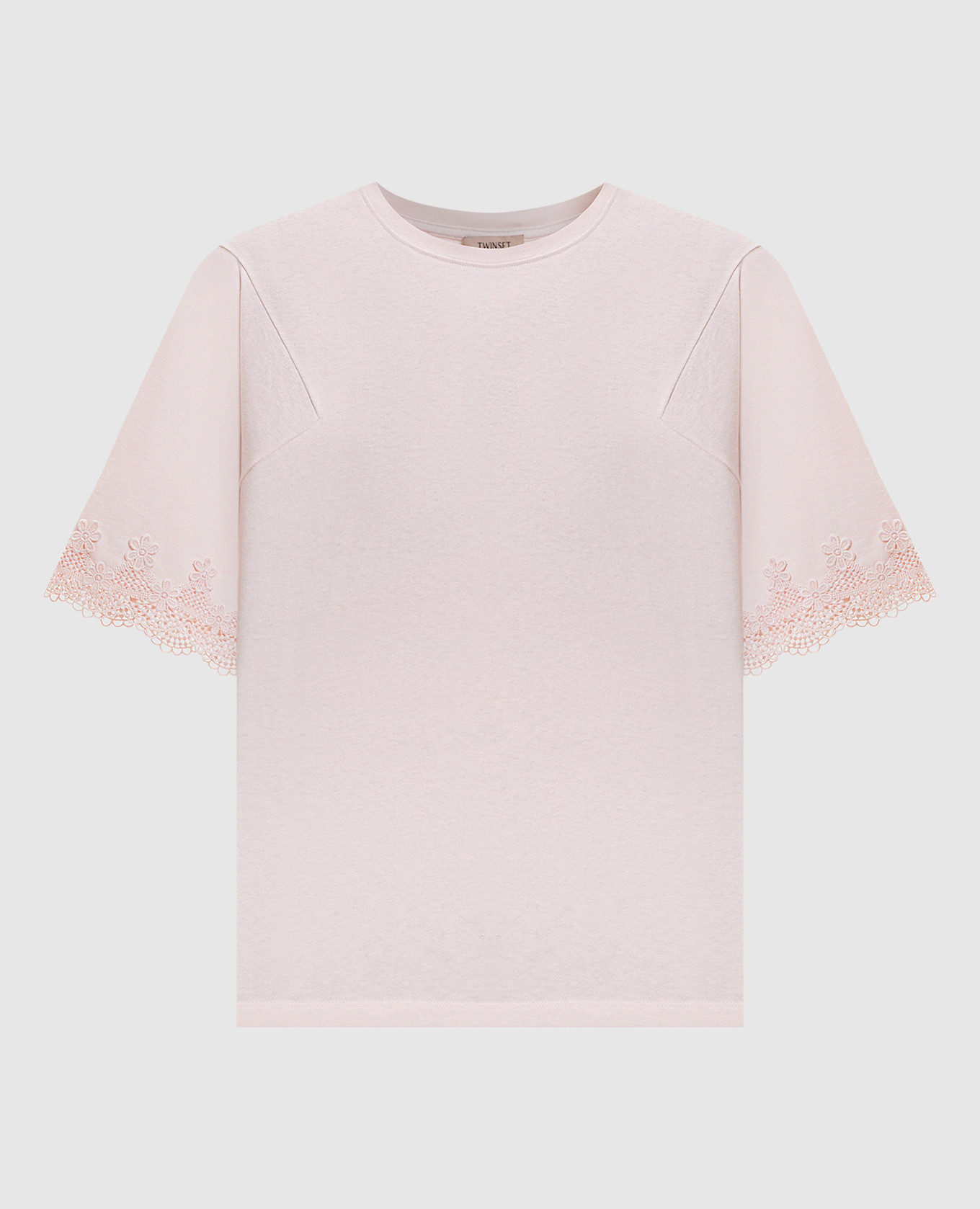 Pink T-shirt with lace