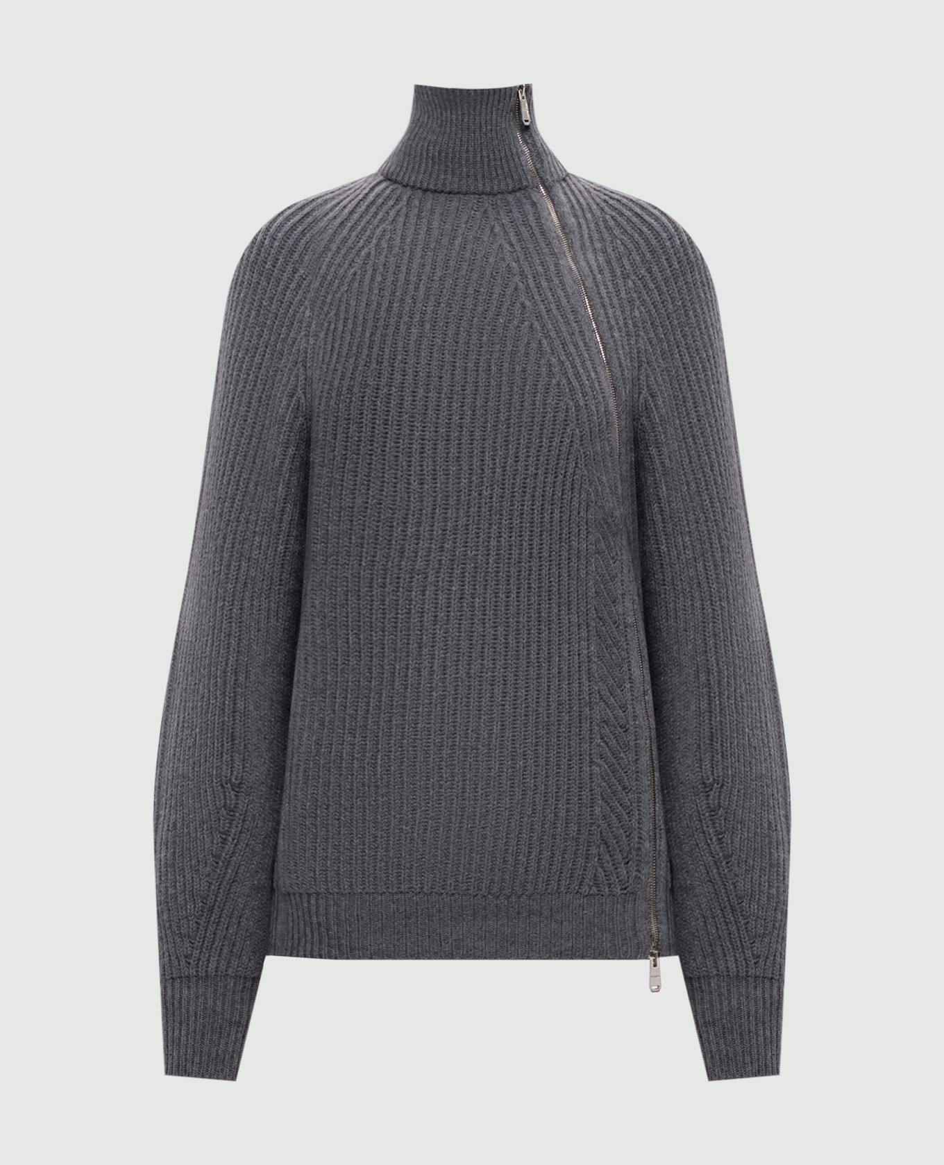 Gray wool cardigan