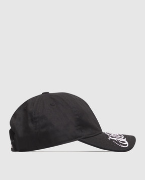 Vetements Black cap with logo embroidery UA66CA140B
