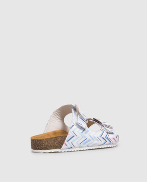 Missoni Children's leather flip-flops with branded print MY0A06Z3739
