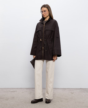 Agnona Brown parka TH1103XU6025